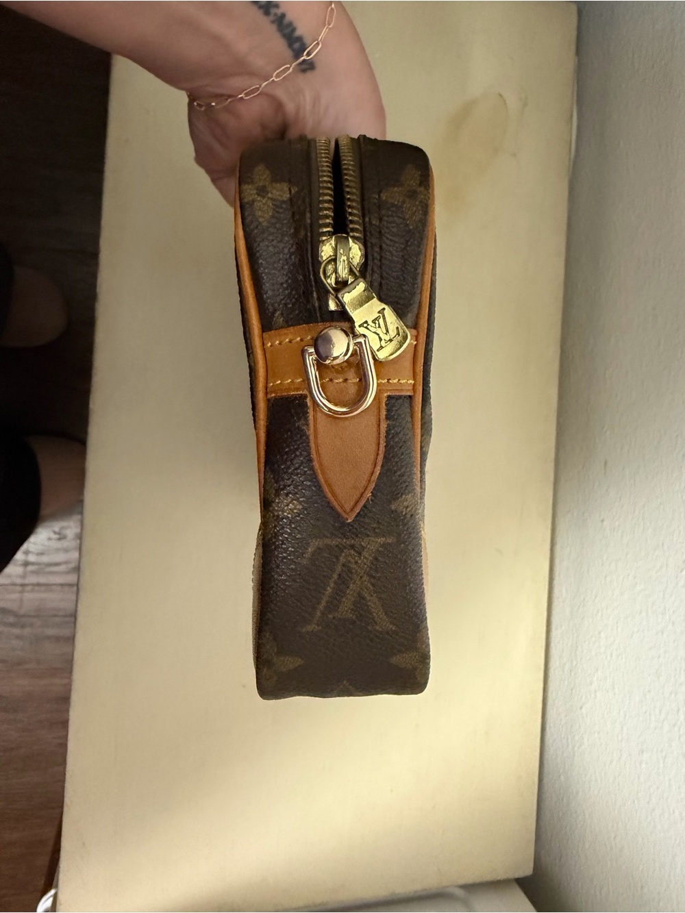 Louis Vuitton Monogram Canvas Toiletry Pouch in Brown and Tan - Picture 8 of 16